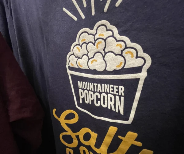 Mountaineer Popcorn Screen printed shirts
